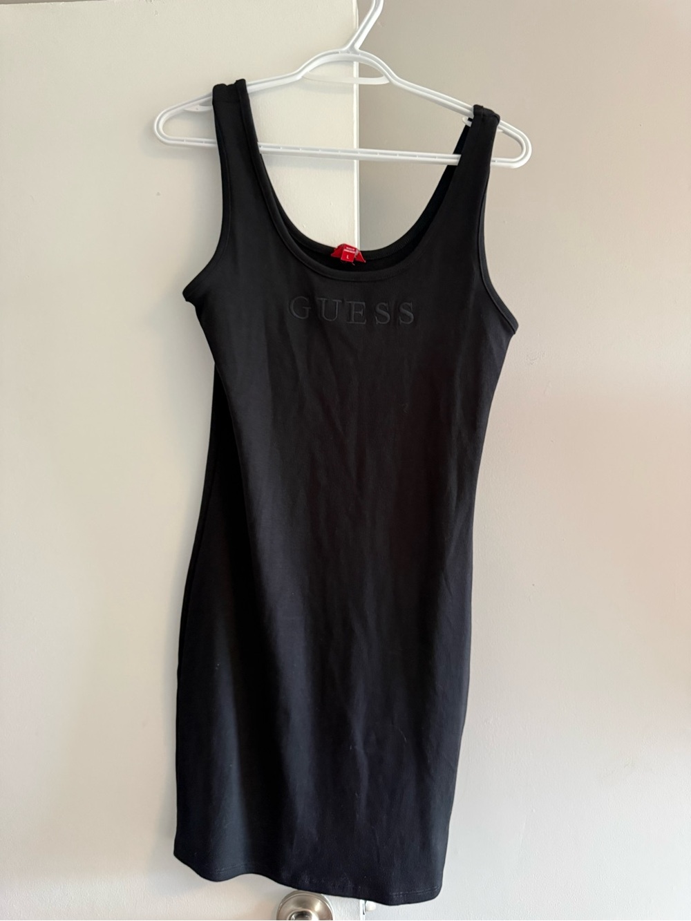 GUESS Black Fitted Tank Mini Dress